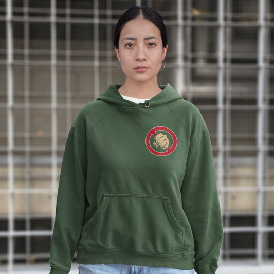 Boundaries stifle creativity, and rules are only guidelines. Break free. Comfortable and practical. It's extra soft and has a convenient front pouch pocket. Made from organic cotton and recycled polyester, this social awareness hoodie is a great eco-friendly choice.