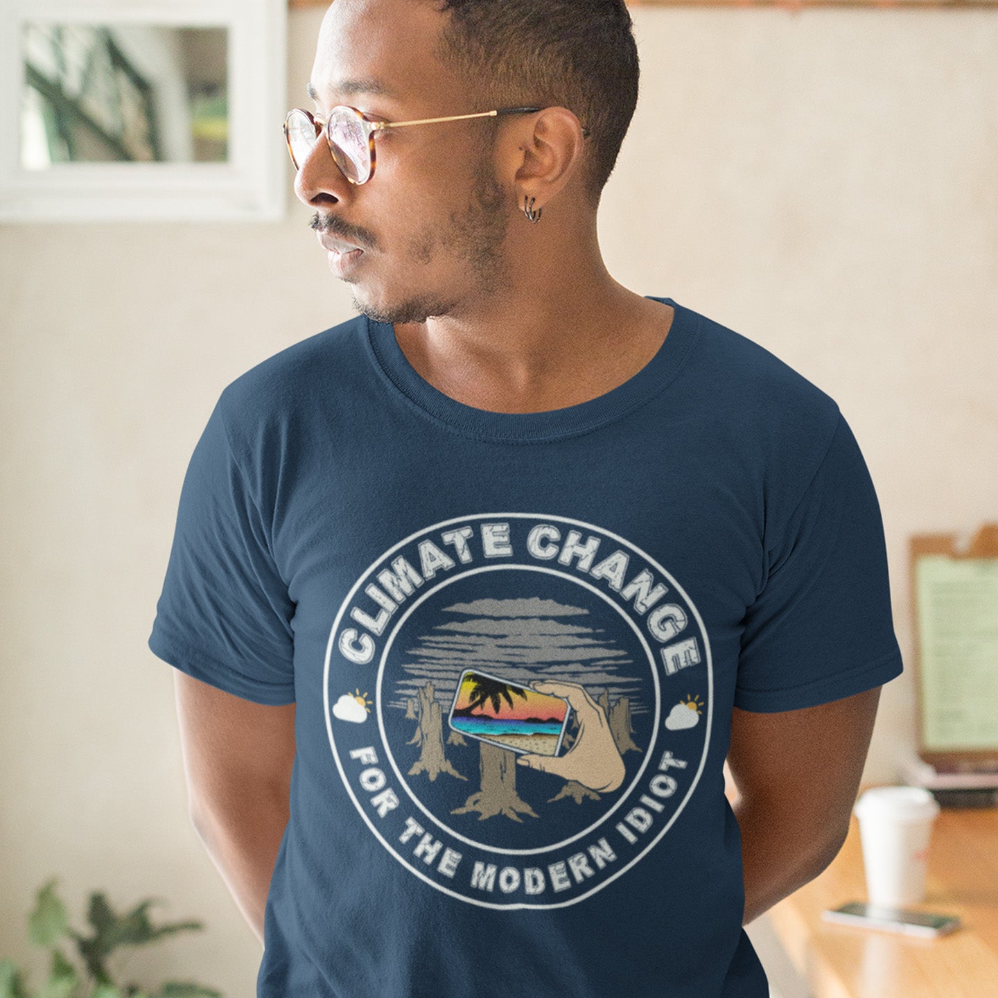 In this age of smart technology it's surprising there isn't an APP that helps us ignore the climate crisis. Made from 100% organic ring-spun cotton, this unisex t-shirt is a total must-have. It's high-quality, super comfy, and best of all—eco-friendly.