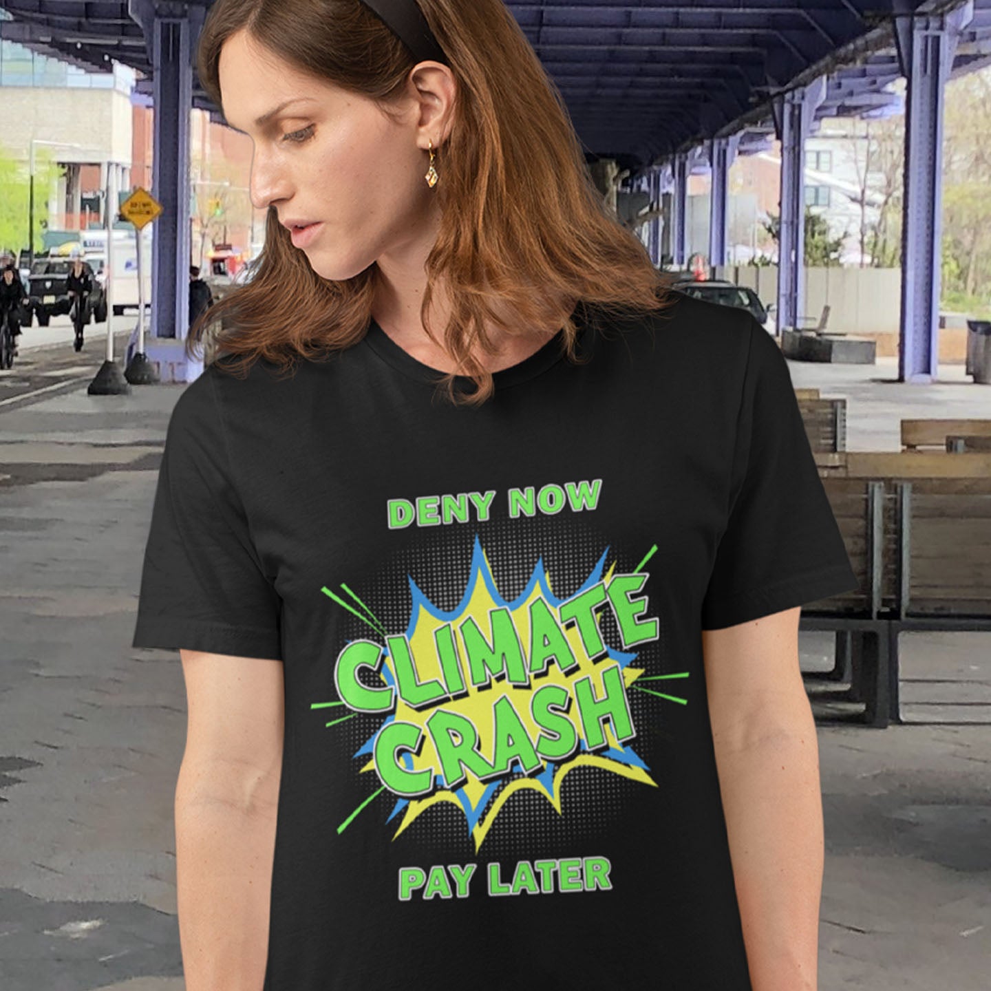 A playful representation of how anaesthetised we have become to the climate crisis. In the style of a supermarket offer. Made from 100% organic ring-spun cotton, this unisex t-shirt is a total must-have. It's high-quality, super comfy, and best of all—eco-friendly.