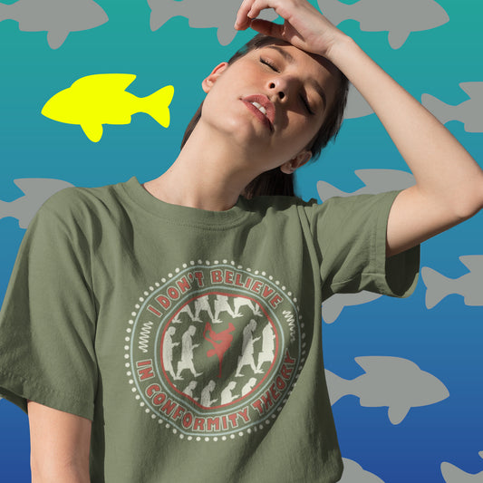 There is a thinking that some people do what they are told without question and wait to be given their opinion. This design is for the other people out there. Made from 100% organic ring-spun cotton, this unisex t-shirt is a total must-have. It's high-quality, super comfy, and best of all—eco-friendly.