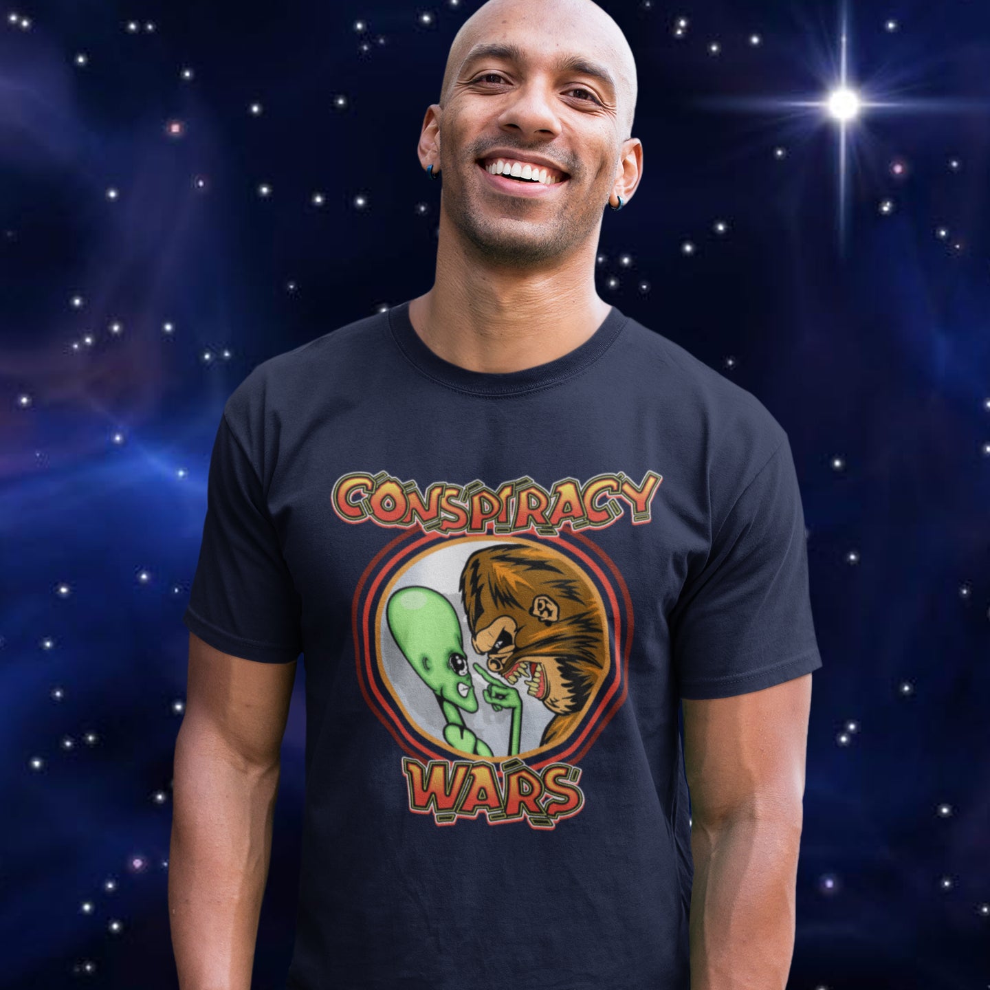 Conspiracy style death match or Kings of conspiracy face off. Made from 100% organic ring-spun cotton, this unisex t-shirt is a total must-have. It's high-quality, super comfy, and best of all—eco-friendly.