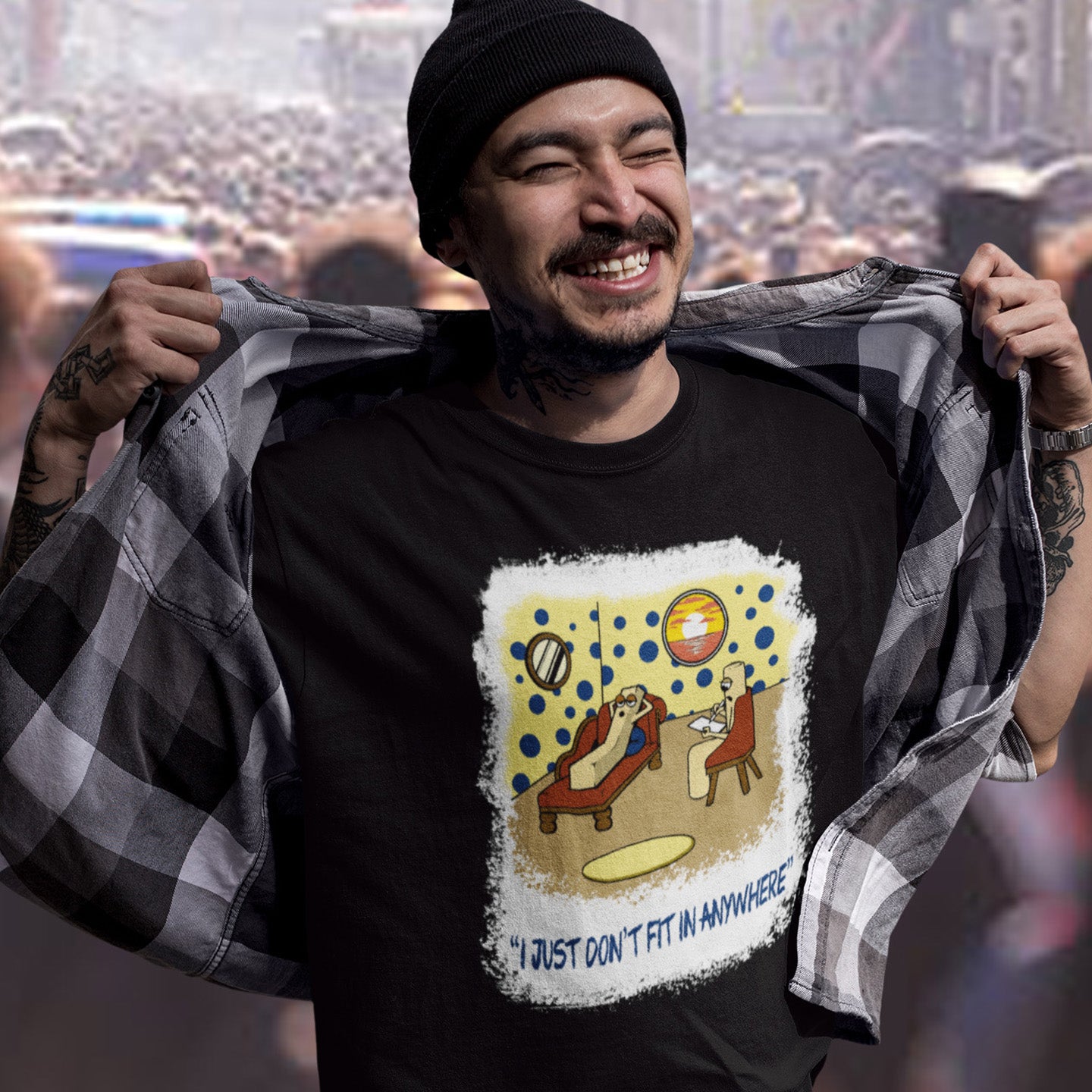 This one is for all you square pegs out there. You are not alone, Made from 100% organic ring-spun cotton, this unisex t-shirt is a total must-have. It's high-quality, super comfy, and best of all—eco-friendly.