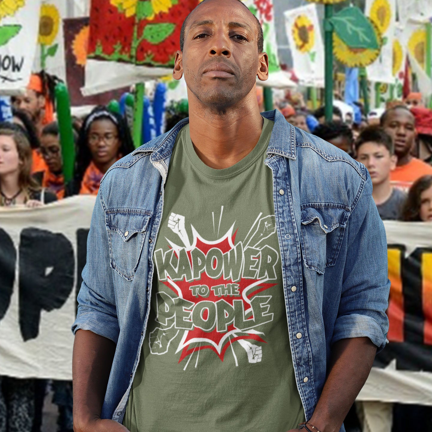 If old style classic comic books had a political message, this would be it. Made from 100% organic ring-spun cotton, this unisex t-shirt is a total must-have. It's high-quality, super comfy, and best of all—eco-friendly.