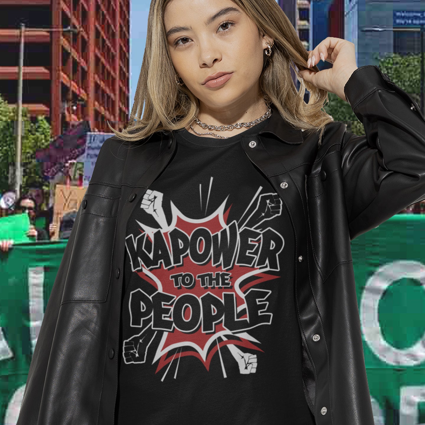If old style classic comic books had a political message, this would be it. Made from 100% organic ring-spun cotton, this unisex t-shirt is a total must-have. It's high-quality, super comfy, and best of all—eco-friendly.
