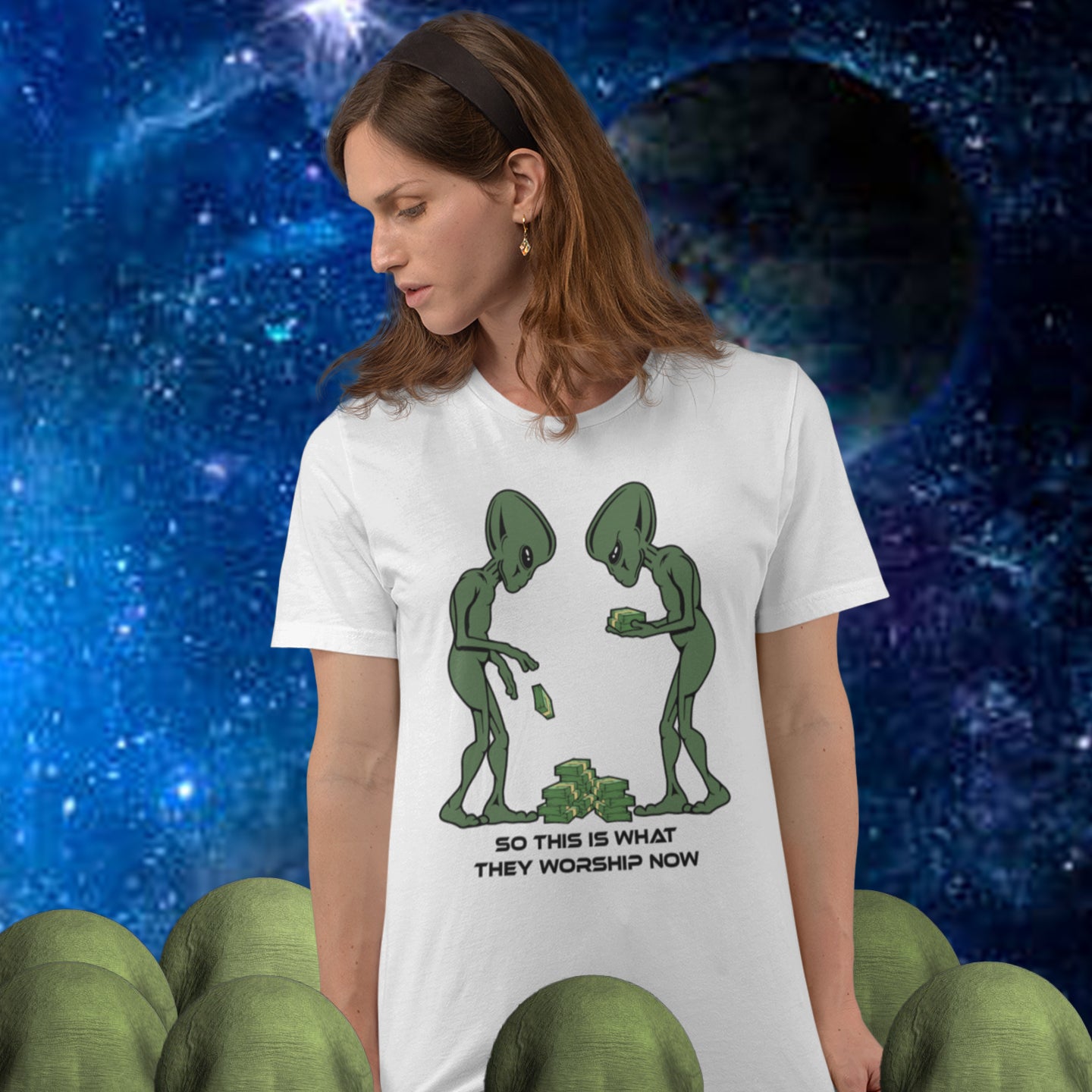 Our obsession with money has probable not gone unnoticed across the galaxy. Made from 100% organic ring-spun cotton, this unisex t-shirt is a total must-have. It's high-quality, super comfy, and best of all—eco-friendly.