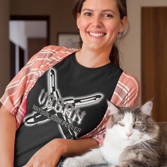 Vegans ! be proud of your skills by wearing this tribute to the number one choice weapon of a planet lover. Made from 100% organic ring-spun cotton, this unisex t-shirt is a total must-have. It's high-quality, super comfy, and best of all—eco-friendly.