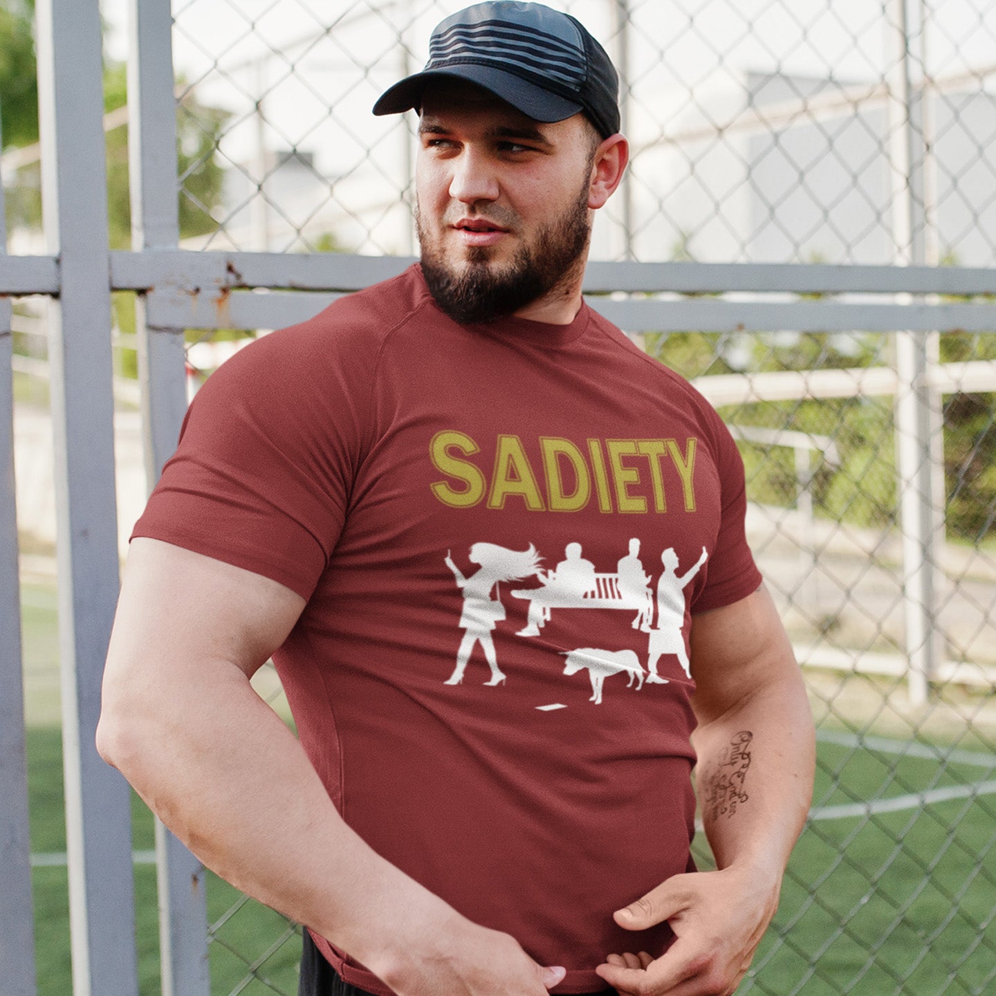 The mobile phone has made people in close proximity seem miles apart. It's not a society, it's sadiety. Made from 100% organic ring-spun cotton, this unisex t-shirt is a total must-have. It's high-quality, super comfy, and best of all—eco-friendly.