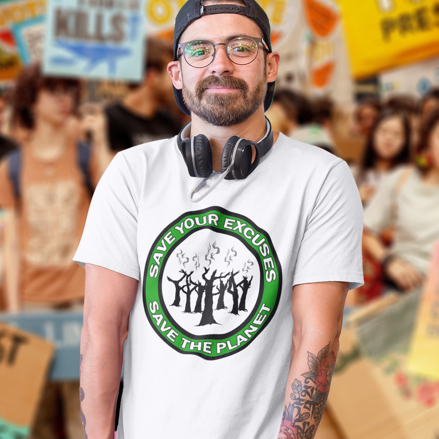 It's time to stop making poor excuses for why we haven't quite got around to saving the planet. Made from 100% organic ring-spun cotton, this unisex t-shirt is a total must-have. It's high-quality, super comfy, and best of all—eco-friendly.