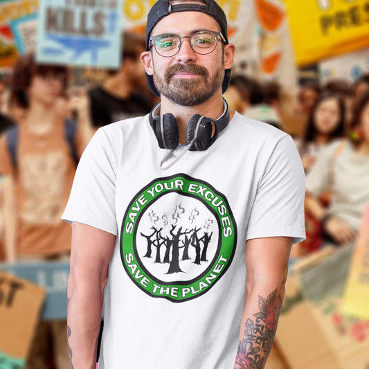 It's time to stop making poor excuses for why we haven't quite got around to saving the planet. Made from 100% organic ring-spun cotton, this unisex t-shirt is a total must-have. It's high-quality, super comfy, and best of all—eco-friendly.