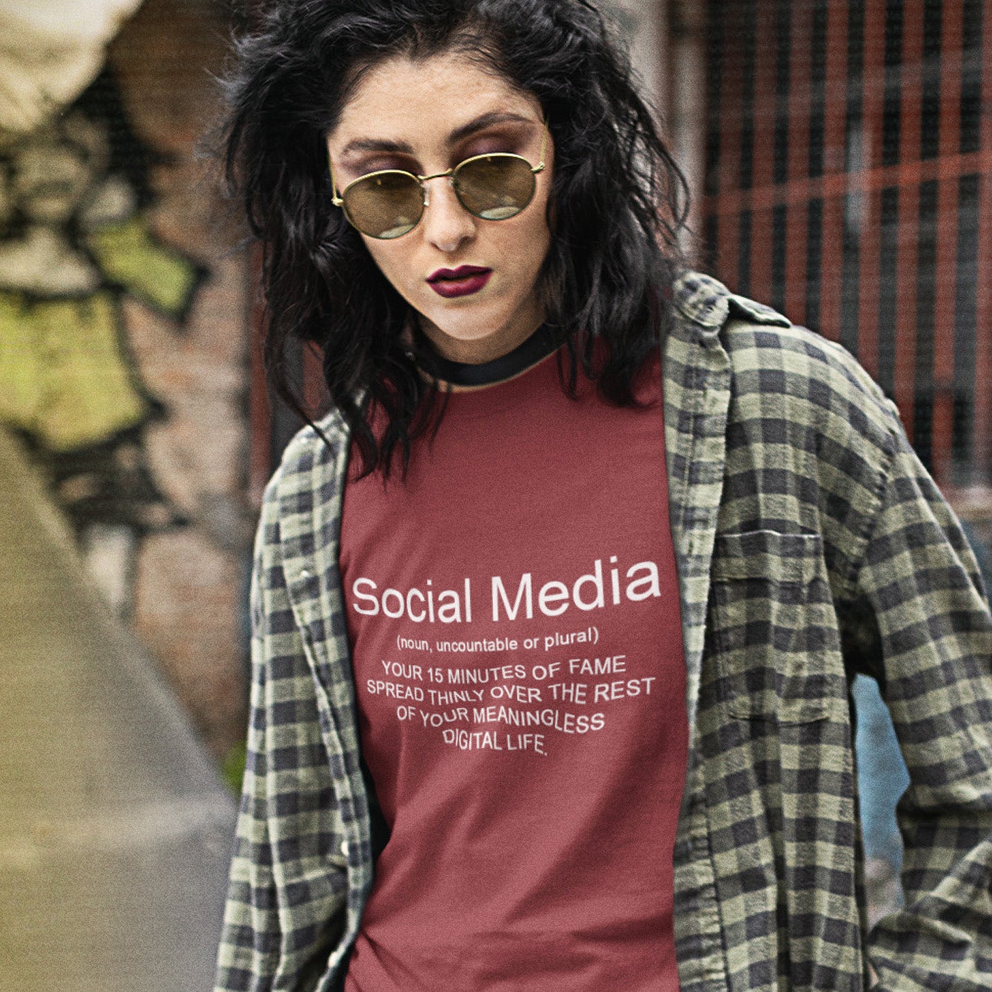 A humorous definition of Social Media for people who still have a ' real ' social life. Made from 100% organic ring-spun cotton, this unisex t-shirt is a total must-have. It's high-quality, super comfy, and best of all—eco-friendly.