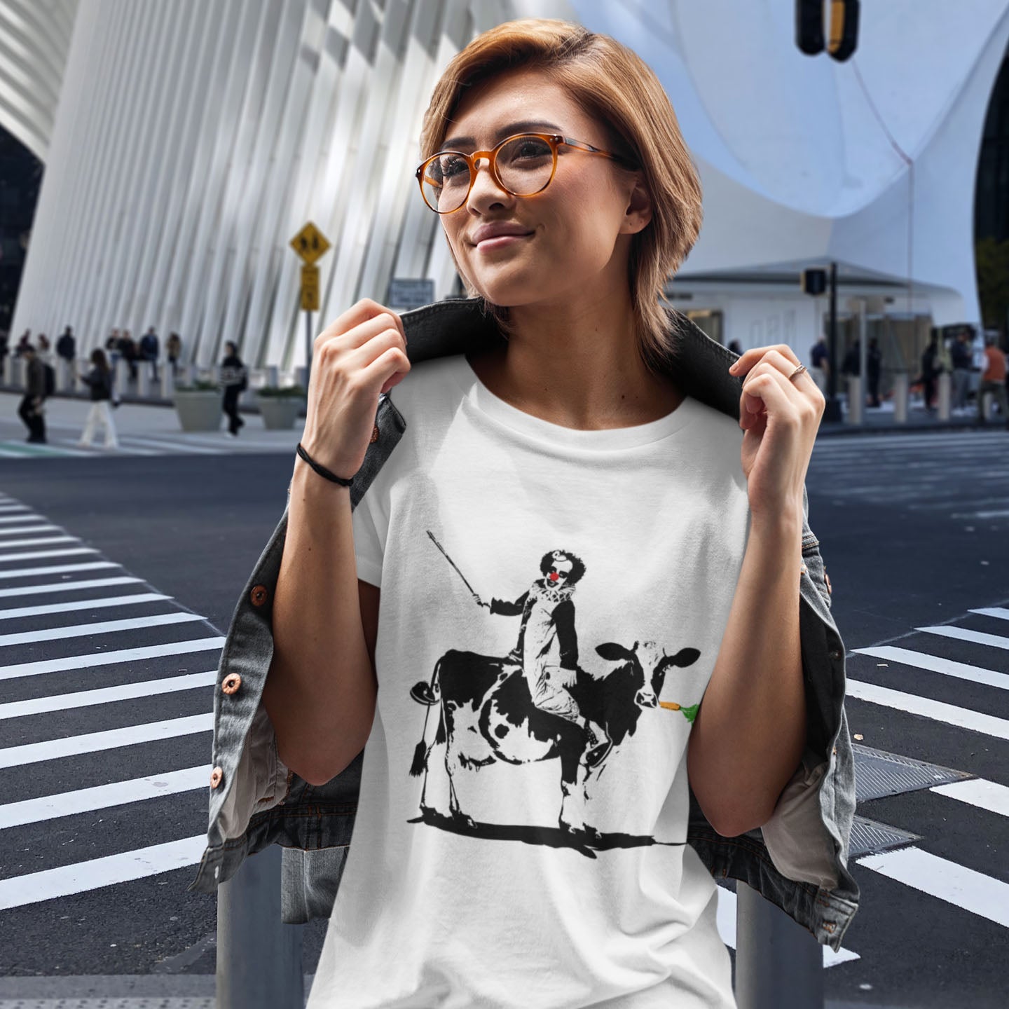 The 'stick or carrot' argument portrayed in a street graffiti stencil. .Made from 100% organic ring-spun cotton, this unisex t-shirt is a total must-have. It's high-quality, super comfy, and best of all—eco-friendly.