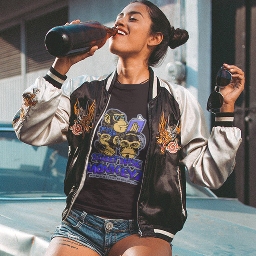 The three wise monkeys are out of date. It's time to be street wise. Hear and see everything and have your say. Made from 100% organic ring-spun cotton, this unisex t-shirt is a total must-have. It's high-quality, super comfy, and best of all—eco-friendly.