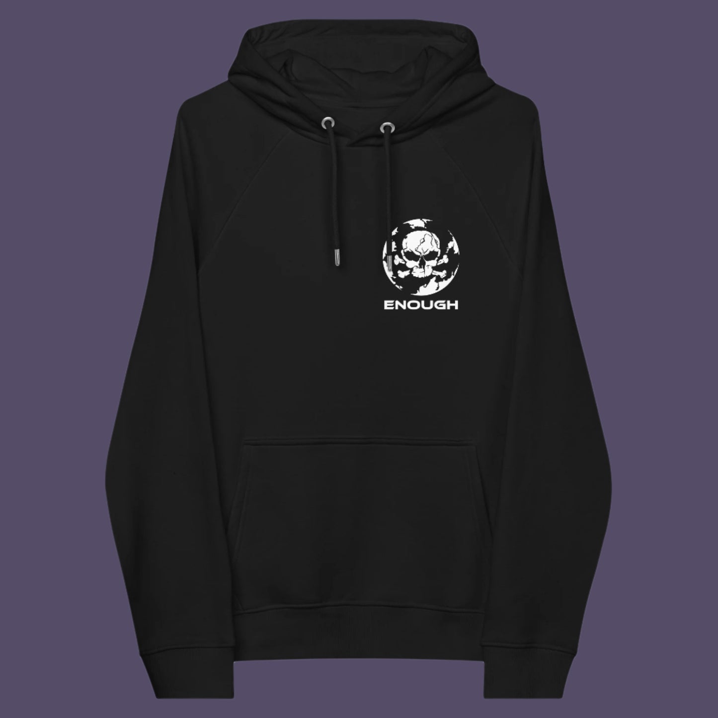 Surely we are running out of land to build on. This design is for all you children of nature who think that enough is enough and it's getting a little overcrowded. Comfortable and practical. It's extra soft and has a convenient front pouch pocket. Made from organic cotton and recycled polyester, this social awareness hoodie is a great eco-friendly choice.