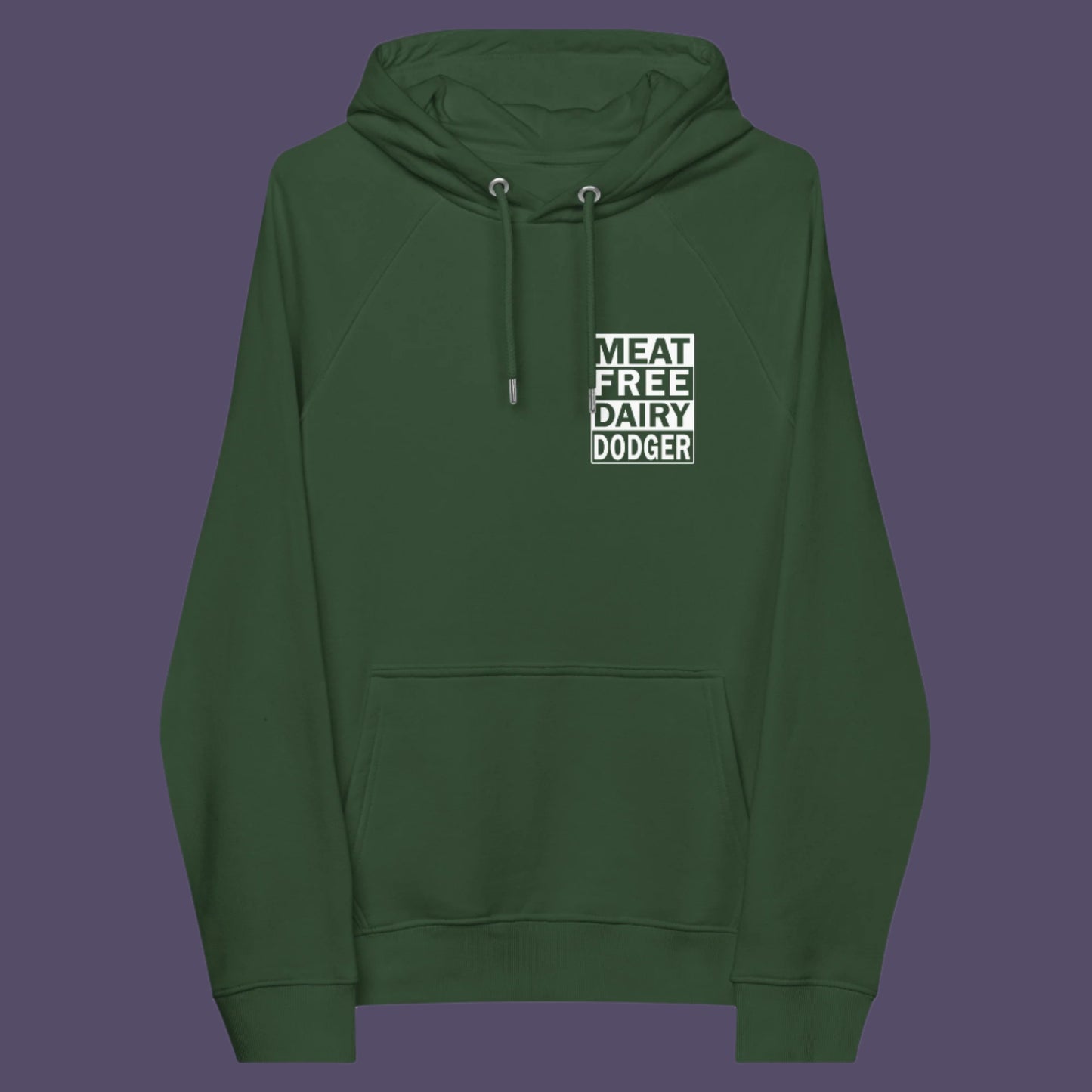 Never mind 'Plant-based' as a new label for vegan . This is straight off the streets of East London. Comfortable and practical. It's extra soft and has a convenient front pouch pocket. Made from organic cotton and recycled polyester, this plant based hoodie is a great eco-friendly choice.