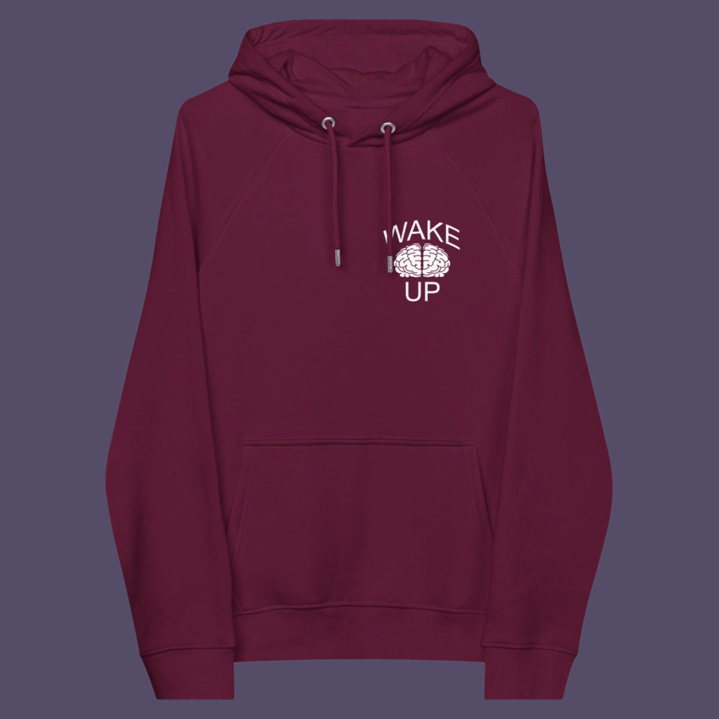 Keeping calm got us into this mess, it's time to wake up. Comfortable and practical. It's extra soft and has a convenient front pouch pocket. Made from organic cotton and recycled polyester, this social awareness hoodie is a great eco-friendly choice.