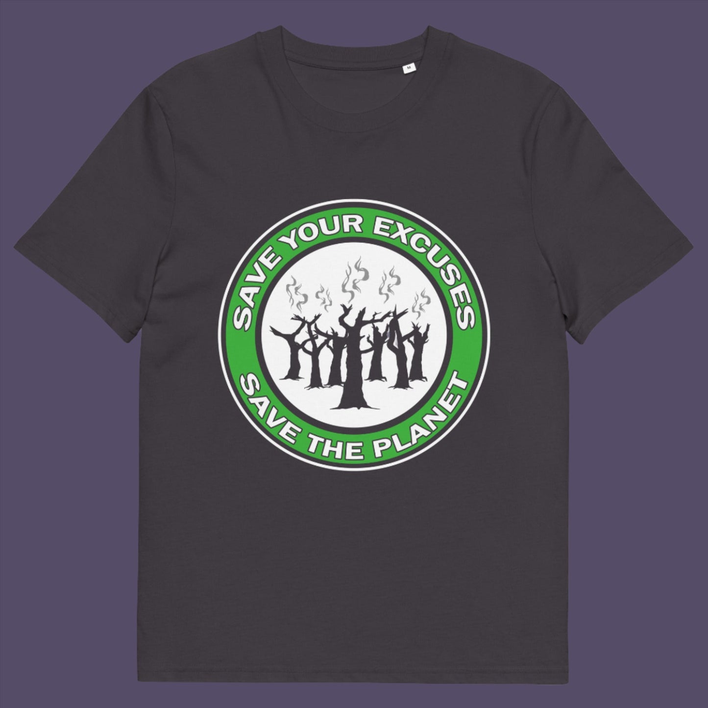 Sauvez vos excuses, sauvez la planète, t-shirt unisexe en coton biologique