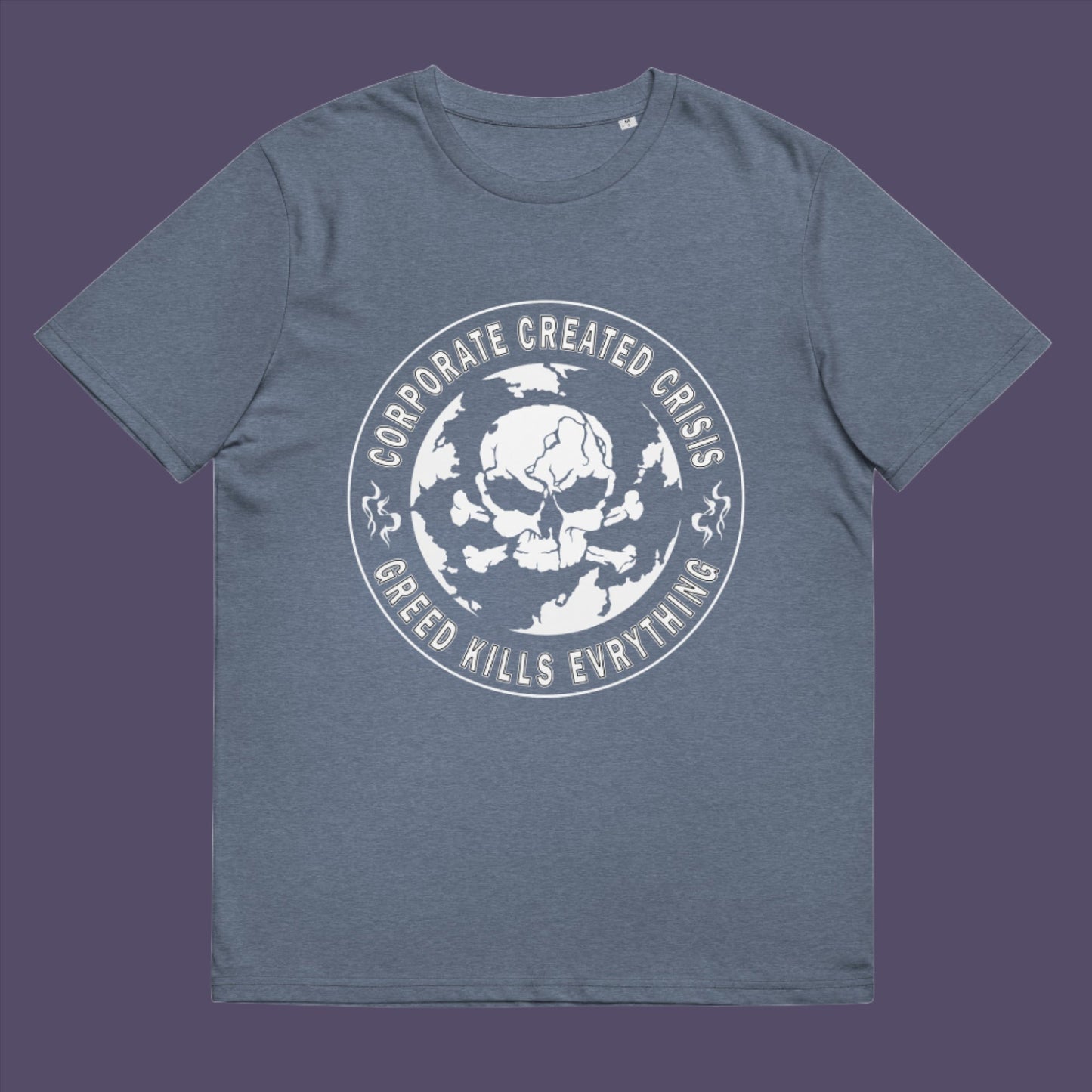Show your support for the planet and make it clear you are no fool to where the climate problem blame should be placed. Made from 100% organic ring-spun cotton, this unisex t-shirt is a total must-have. It's high-quality, super comfy, and best of all—eco-friendly.
