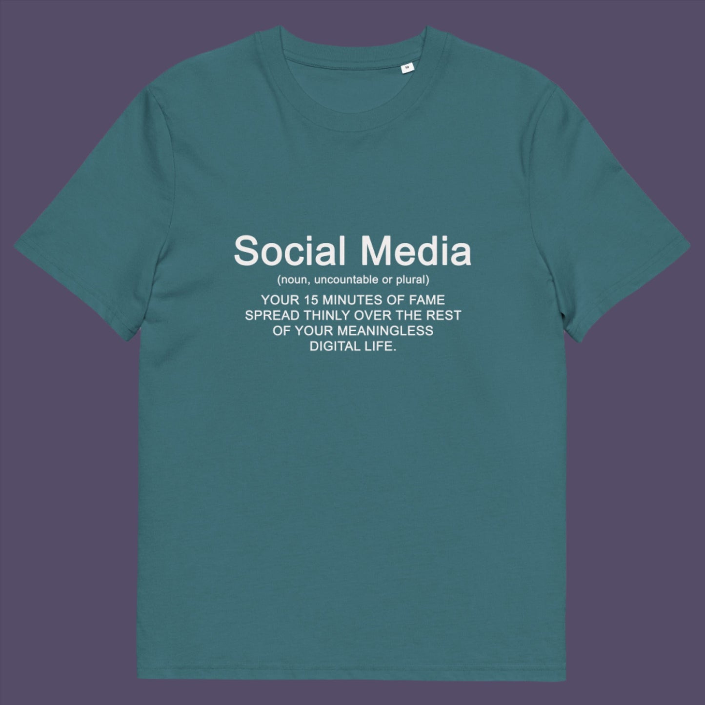 Definición de redes sociales, camiseta unisex de algodón orgánico