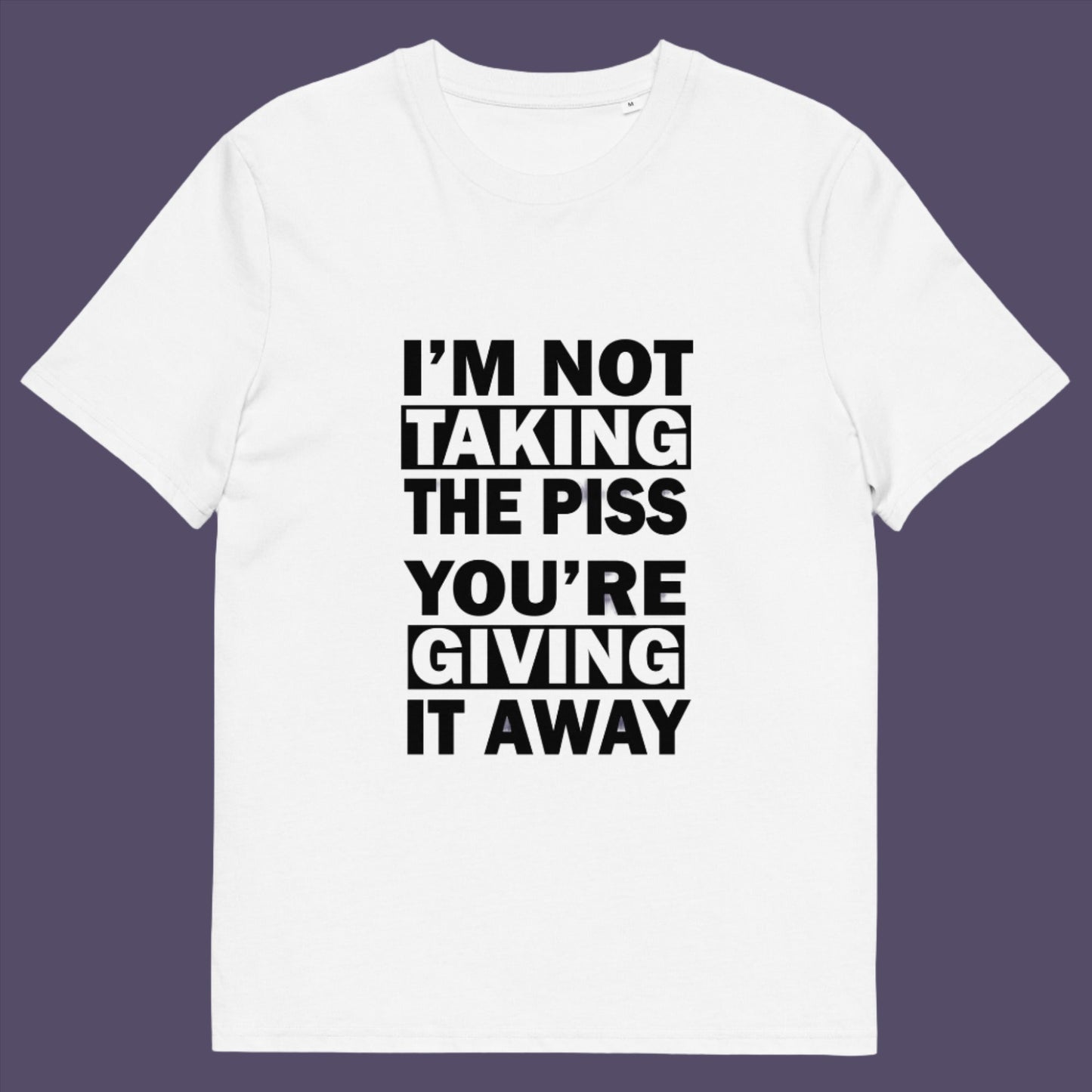 A light hearted banter between friends ...... " No offence intended mate ". Made from 100% organic ring-spun cotton, this unisex t-shirt is a total must-have. It's high-quality, super comfy, and best of all—eco-friendly.