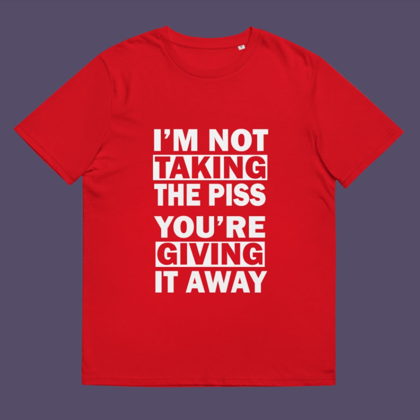 A light hearted banter between friends ...... " No offence intended mate ". Made from 100% organic ring-spun cotton, this unisex t-shirt is a total must-have. It's high-quality, super comfy, and best of all—eco-friendly.