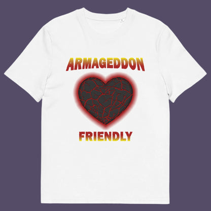 White t-shirt. A non conformist t shirt design for the pessimist among us. If you find yourself losing faith in humankind, and feel your heart turning to stone, get it out of your system with this alternative counterculture design. Great for anyone who thinks outside the box. Made from 100% organic ring-spun cotton, this social awareness t shirt is unisex, high-quality, super comfy, and best of all, eco-friendly.