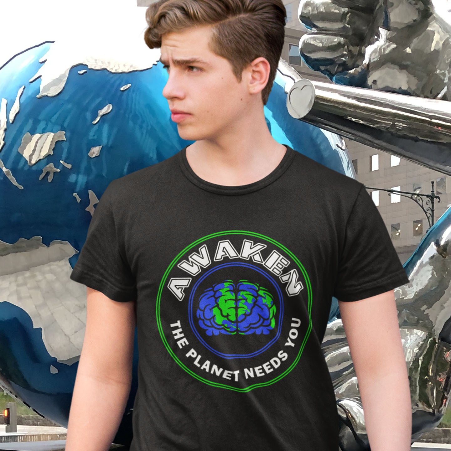 A design to highlight our need to think a way out of a global problems and stop relying on our ignorance to blank it out. Made from 100% organic ring-spun cotton, this environmental concern t-shirt is unisex, high-quality, super comfy, and best of all, eco-friendly.