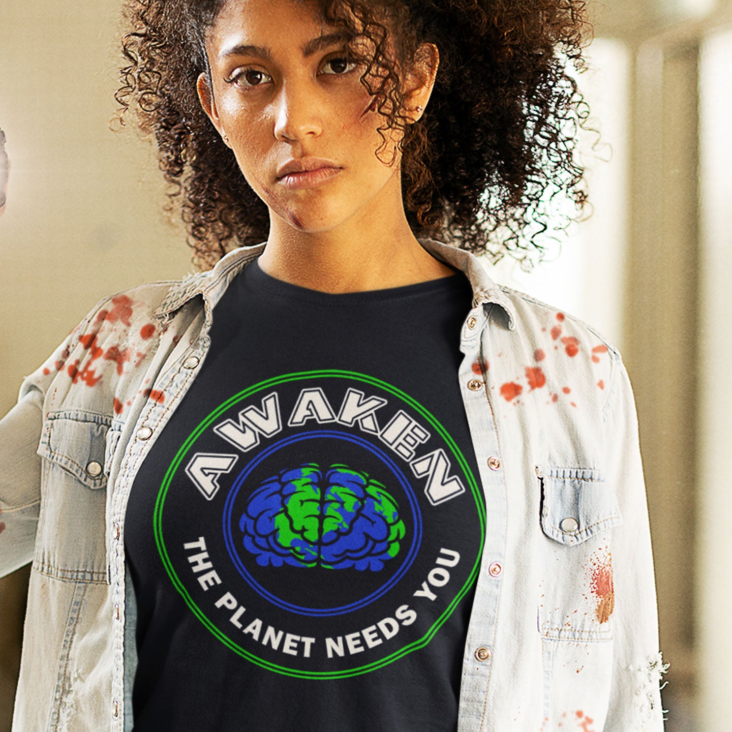 A design to highlight our need to think a way out of a global problems and stop relying on our ignorance to blank it out. Made from 100% organic ring-spun cotton, this environmental concern t-shirt is unisex, high-quality, super comfy, and best of all, eco-friendly.