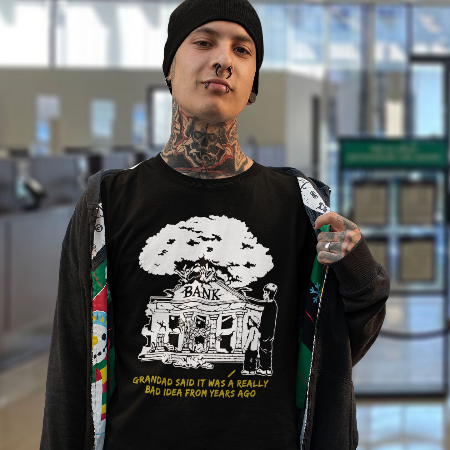 This is for you if you are not a fan of the banking system. A wishful future where money and capitalism are a dark memory and our children have something better to look forward to. Made from 100% organic ring-spun cotton, this unisex t-shirt is a total must-have. It's high-quality, super comfy, and best of all—eco-friendly.