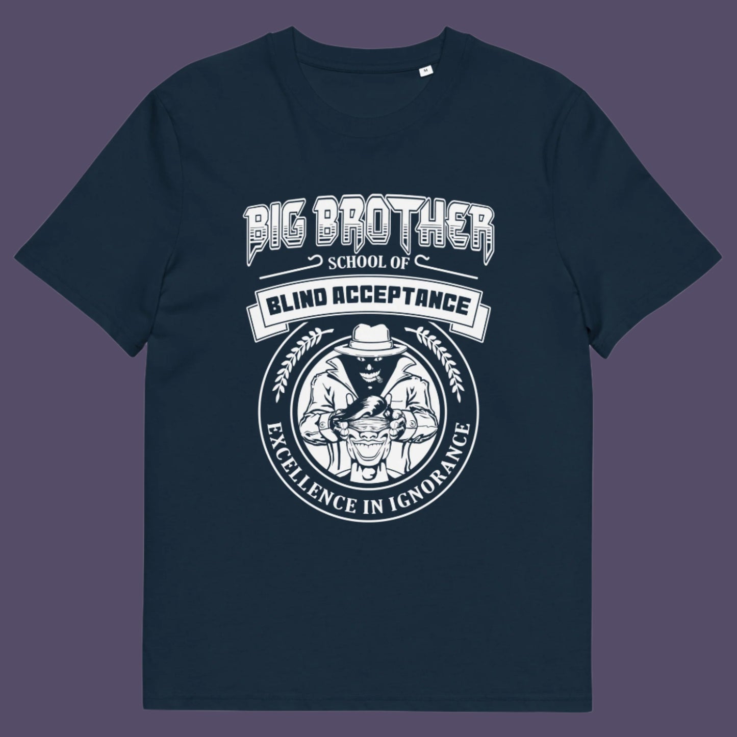 French nay t shirt. This Big Brother is watching t shirt has a dig at the government approved general public and suggest we are being educated into ignorant choices. A dark humour and very satirical view of the most attended, hypothetical, schooling system in the modern era. Made from 100% organic ring-spun cotton, this conspiracy theory t-shirt is unisex, high-quality, super comfy, and best of all, eco-friendly.