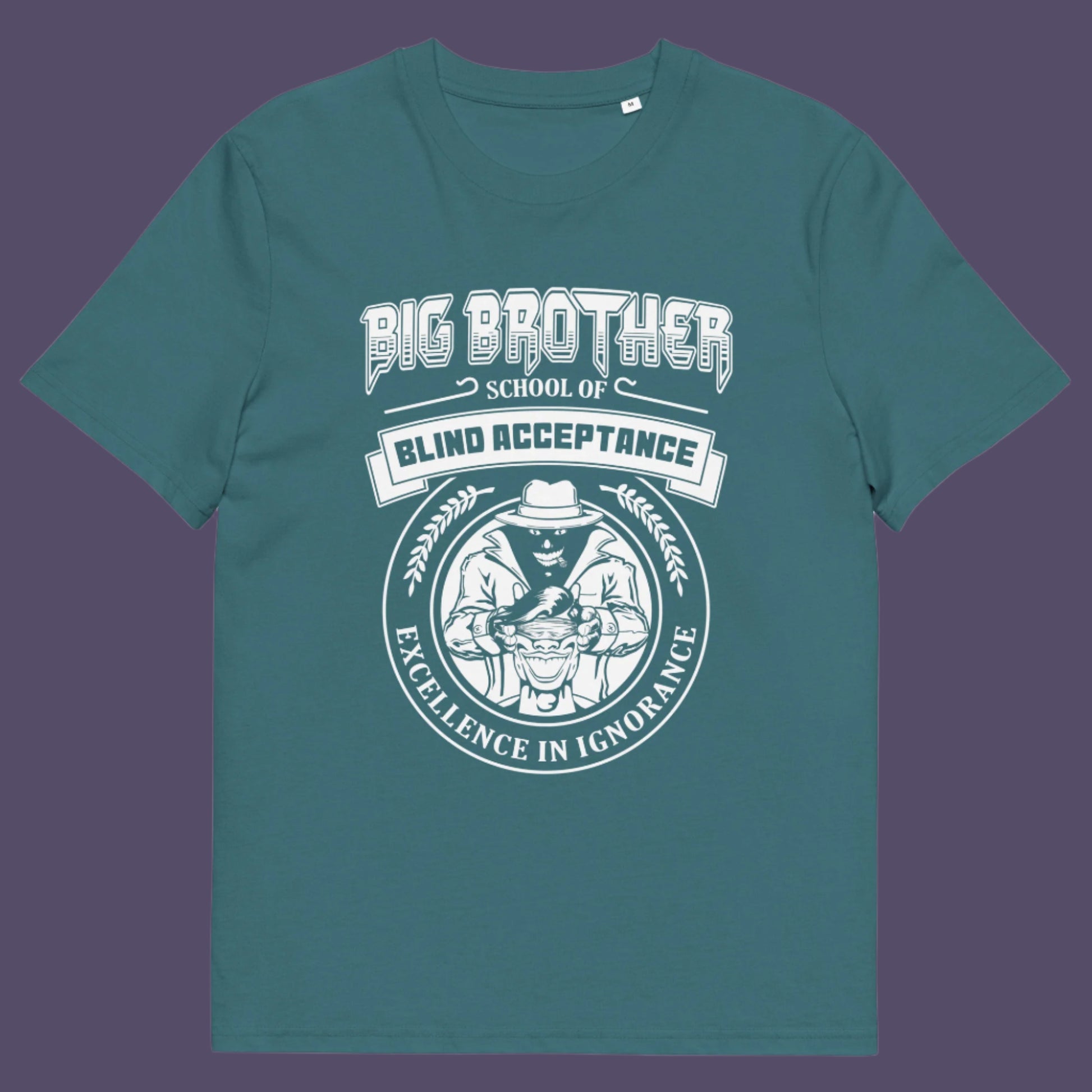 Stargazer t shirt. This Big Brother is watching t shirt has a dig at the government approved general public and suggest we are being educated into ignorant choices. A dark humour and very satirical view of the most attended, hypothetical, schooling system in the modern era. Made from 100% organic ring-spun cotton, this conspiracy theory t-shirt is unisex, high-quality, super comfy, and best of all, eco-friendly.