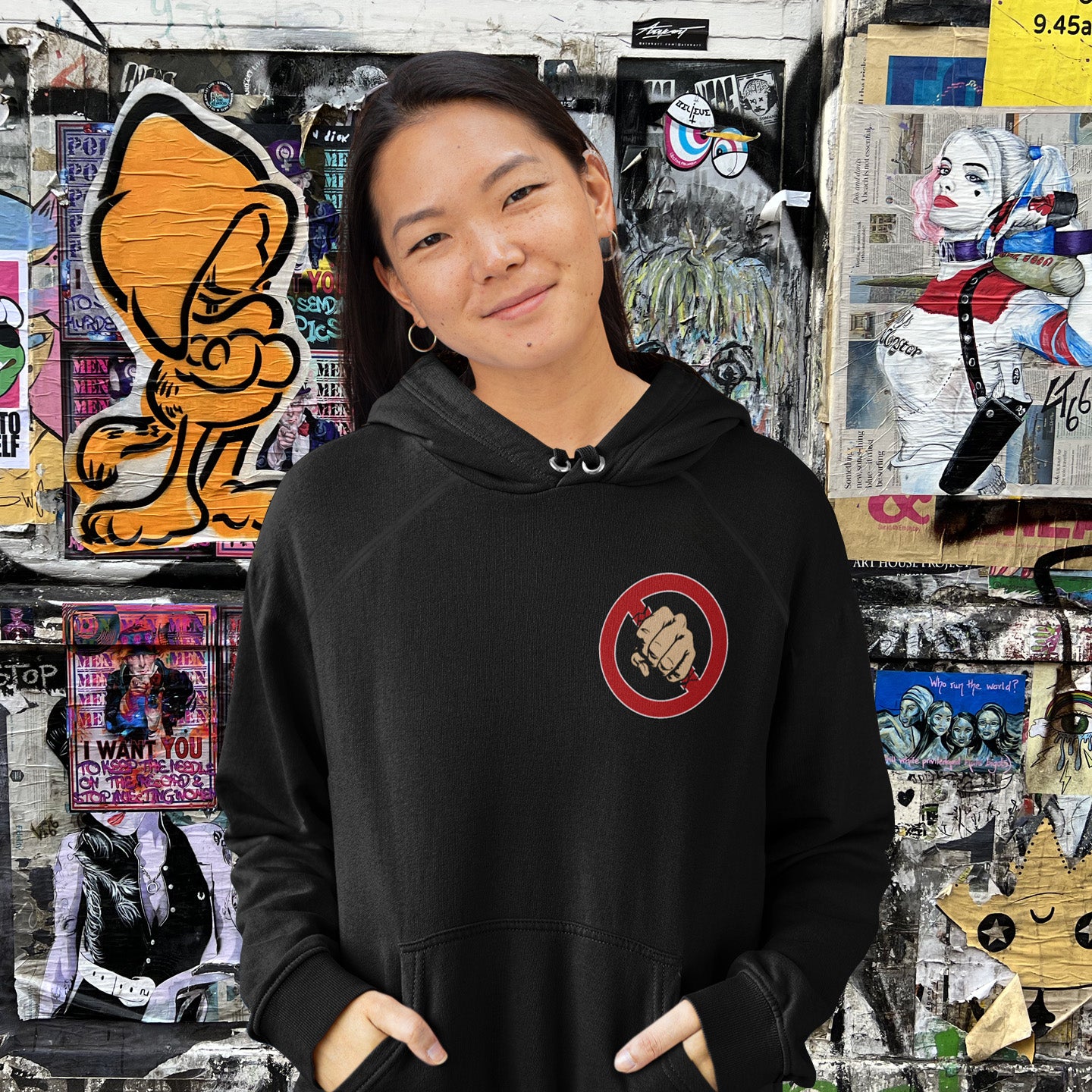 Boundaries stifle creativity, and rules are only guidelines. Break free. Comfortable and practical. It's extra soft and has a convenient front pouch pocket. Made from organic cotton and recycled polyester, this social awareness hoodie is a great eco-friendly choice.