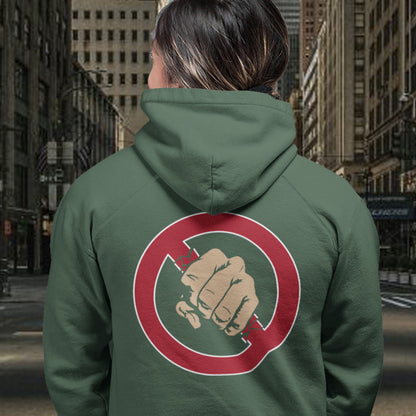 Boundaries stifle creativity, and rules are only guidelines. Break free. Comfortable and practical. It's extra soft and has a convenient front pouch pocket. Made from organic cotton and recycled polyester, this social awareness hoodie is a great eco-friendly choice.