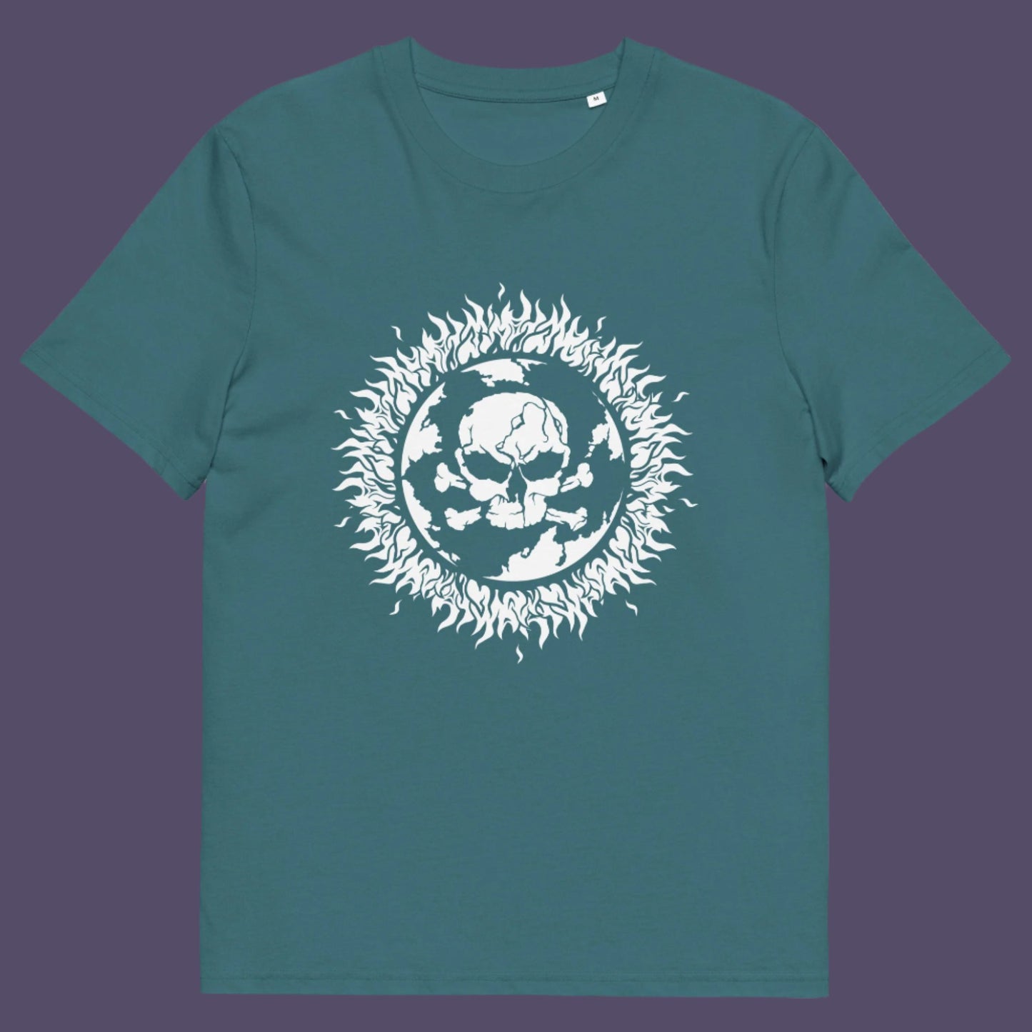 Stargazer t-shirt. This save the world t shirt is concerned with global warming. A design to keep climate issues at the forefront of peoples minds. A burning issue. Made from 100% organic ring-spun cotton, this save the earth t shirt is unisex, high-quality, super comfy, and best of all, eco-friendly.