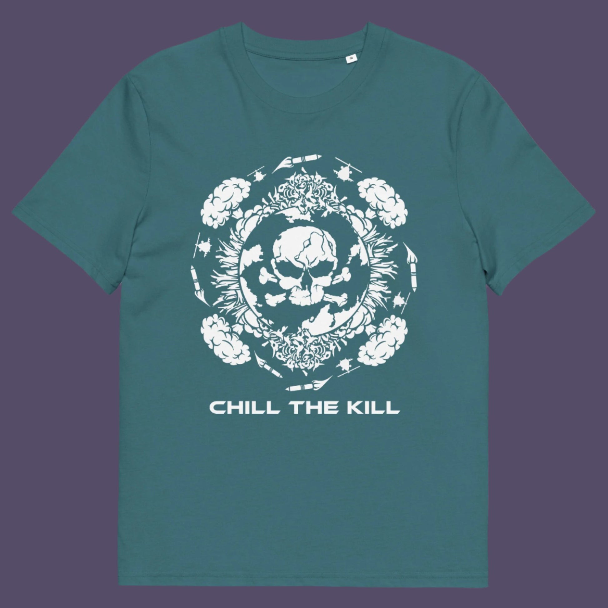 Stargazer t-shirt. An original save the planet t-shirt. A unique creation in a series of designs about environmental concern and climate issues. This one highlighting the amount of death and destruction we create as a species. Express your counter culture view and encourage social awareness. Made from 100% organic ring-spun cotton, this save the earth t shirt is unisex, high-quality, super comfy, and best of all, eco-friendly.