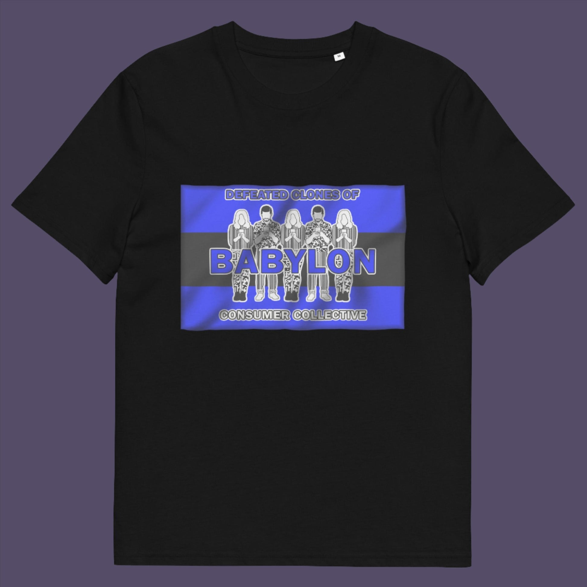 Black t-shirt. This non conformist t shirt is for people with more than a pessimistic view of society and what we have become. This unique design has a Rastafarian hint as it suggests we fill our world with unnecessary distractions, ignoring more important issues. Made from 100% organic ring-spun cotton, this anti consumerism t shirt is unisex, high-quality, super comfy, and best of all, eco-friendly.