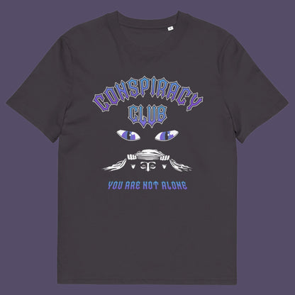 Anthracite t shirt. A conspiracy theorist t shirt design for all conspiracy lovers who think big brother is watching. join the club, expand your independent thinking, question everything. Think outside the box. Made from 100% organic ring-spun cotton, this funny conspiracy theory t shirt is unisex, high-quality, super comfy, and best of all, eco-friendly.