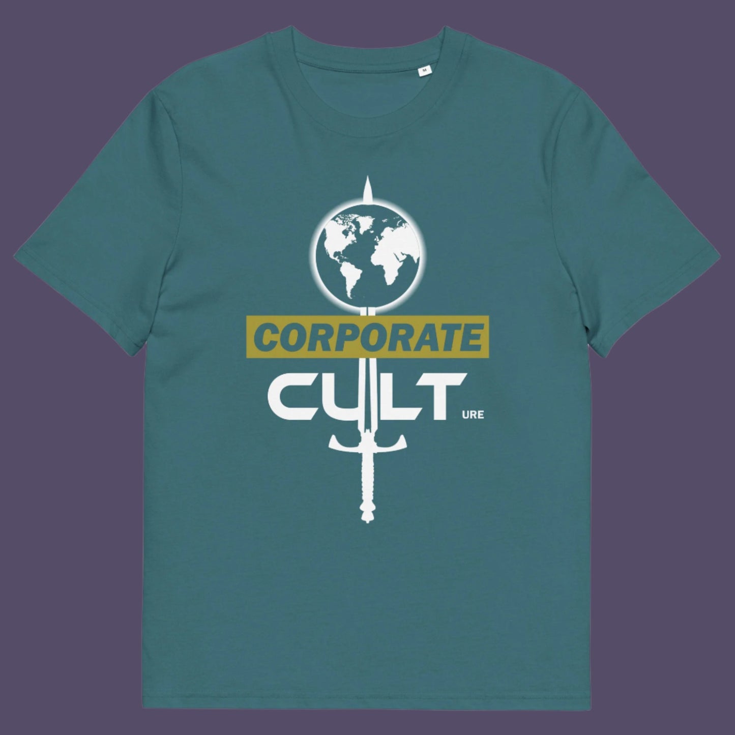Stargazer t shirt. This anti corporate t shirt suggests the corporate mind set and dehumanisation of people is like that of a religious cult. If you feel that corporate business is destroying the planet and the belief it it is paramount to a cult mentality, you'll love this political satire design. Welcome to corporate culture, the enemy of the planet. Made from 100% organic ring-spun cotton, these social issues t shirts are unisex, high-quality, super comfy, and best of all, eco-friendly.