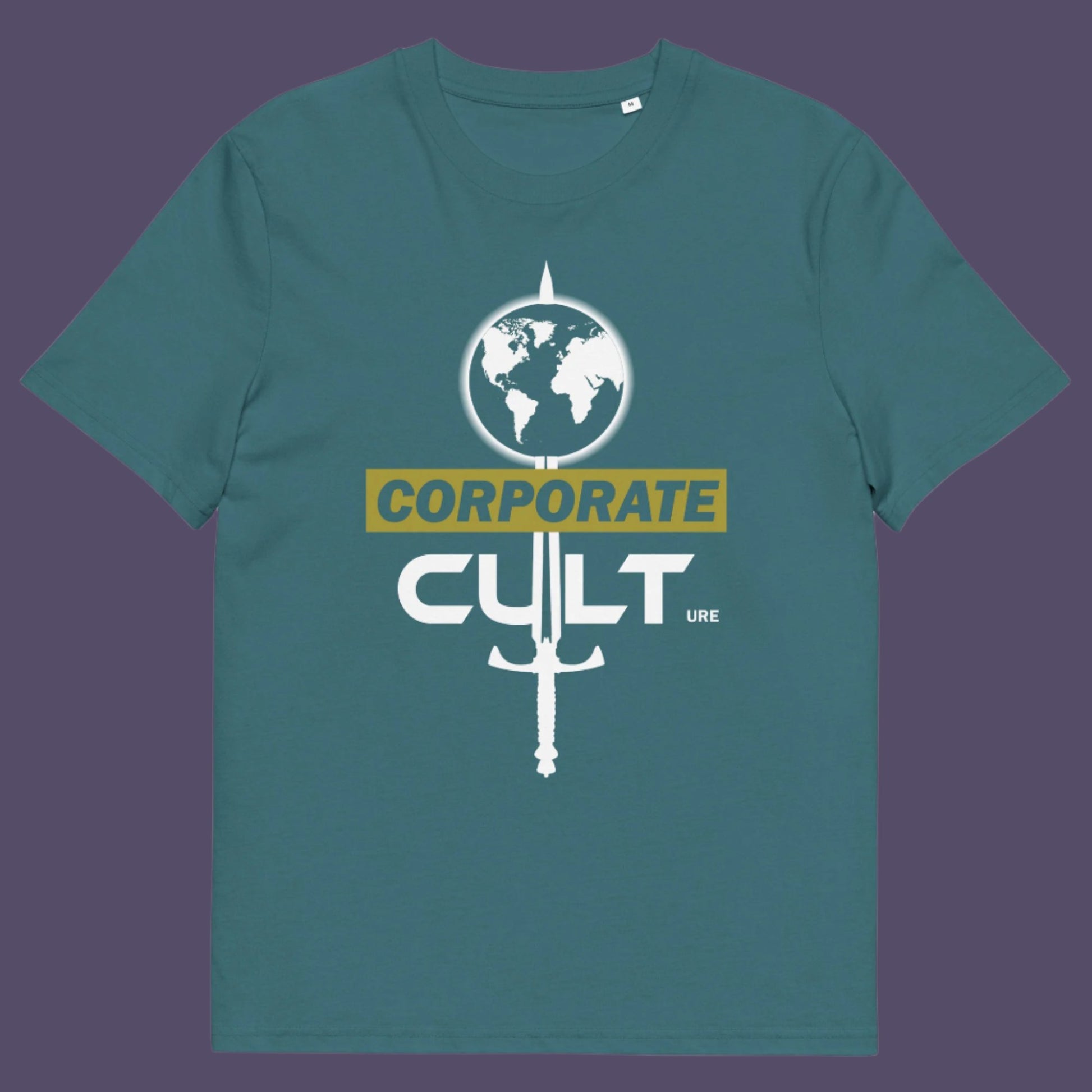 Stargazer t shirt. This anti corporate t shirt suggests the corporate mind set and dehumanisation of people is like that of a religious cult. If you feel that corporate business is destroying the planet and the belief it it is paramount to a cult mentality, you'll love this political satire design. Welcome to corporate culture, the enemy of the planet. Made from 100% organic ring-spun cotton, these social issues t shirts are unisex, high-quality, super comfy, and best of all, eco-friendly.