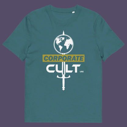 Stargazer t shirt. This anti corporate t shirt suggests the corporate mind set and dehumanisation of people is like that of a religious cult. If you feel that corporate business is destroying the planet and the belief it it is paramount to a cult mentality, you'll love this political satire design. Welcome to corporate culture, the enemy of the planet. Made from 100% organic ring-spun cotton, these social issues t shirts are unisex, high-quality, super comfy, and best of all, eco-friendly.