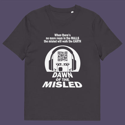 Anthracite t-shirt A counterculture t-shirt in the theme of a famous 1970's horror movie. This satirical design highlights the modern consumer who buys what they are told to buy by social media and corporate advertising. Made from 100% organic ring-spun cotton, this underground anti-consumerism t-shirt is unisex, high-quality, super comfy, and best of all, eco-friendly.