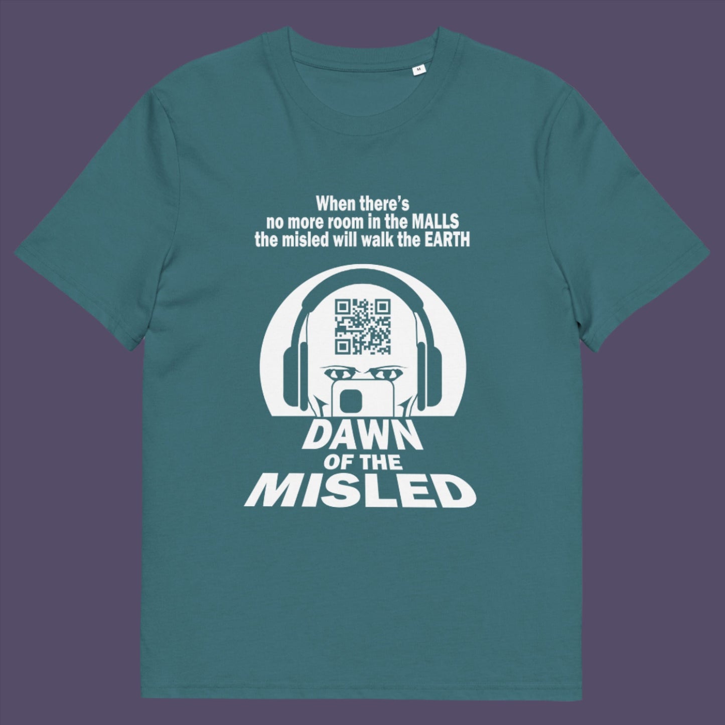 Stargazer t-shirt. A counterculture t-shirt in the theme of a famous 1970's horror movie. This satirical design highlights the modern consumer who buys what they are told to buy by social media and corporate advertising. Made from 100% organic ring-spun cotton, this underground anti-consumerism t-shirt is unisex, high-quality, super comfy, and best of all, eco-friendly.