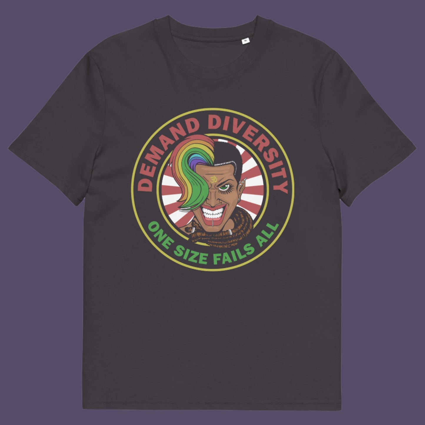 Anthracite t shirt. This gender equality t shirt highlights the need for a multi cultural society. Diversity improves growth, knowledge and understanding, demand it, One size never fits all. Versatility is a virtue. Made from 100% organic ring-spun cotton, this lgbtq right t shirt is unisex, high-quality, super comfy, and best of all, eco-friendly.