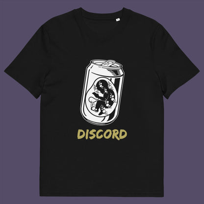 Black t-shirt. A Banksy style t-shirt suggesting a discord between modern generations and nature. A stencil art testament to the soda pop generation. Brought up on energy drinks and born with a Wi-Fi connection. Made from 100% organic ring-spun cotton, this street art t-shirt is unisex, high-quality, super comfy, and best of all, eco-friendly.