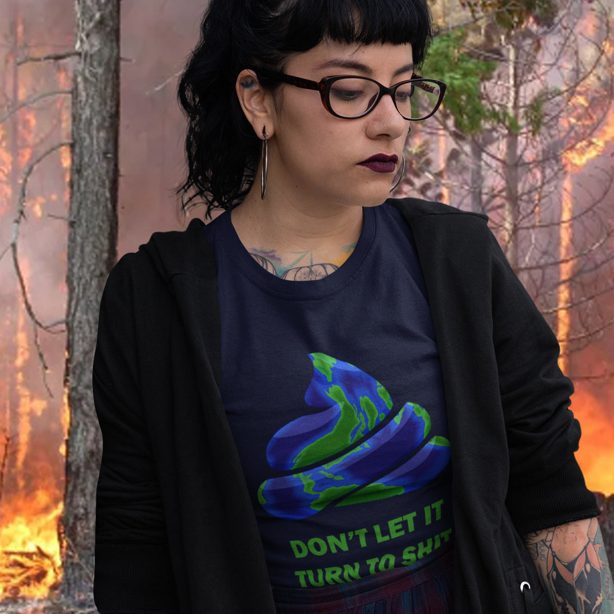 If you don't laugh you'll cry and if we don't do something soon about our effect on the planet it'll all turn to shit. Made from 100% organic ring-spun cotton, this unisex t-shirt is a total must-have. It's high-quality, super comfy, and best of all—eco-friendly.