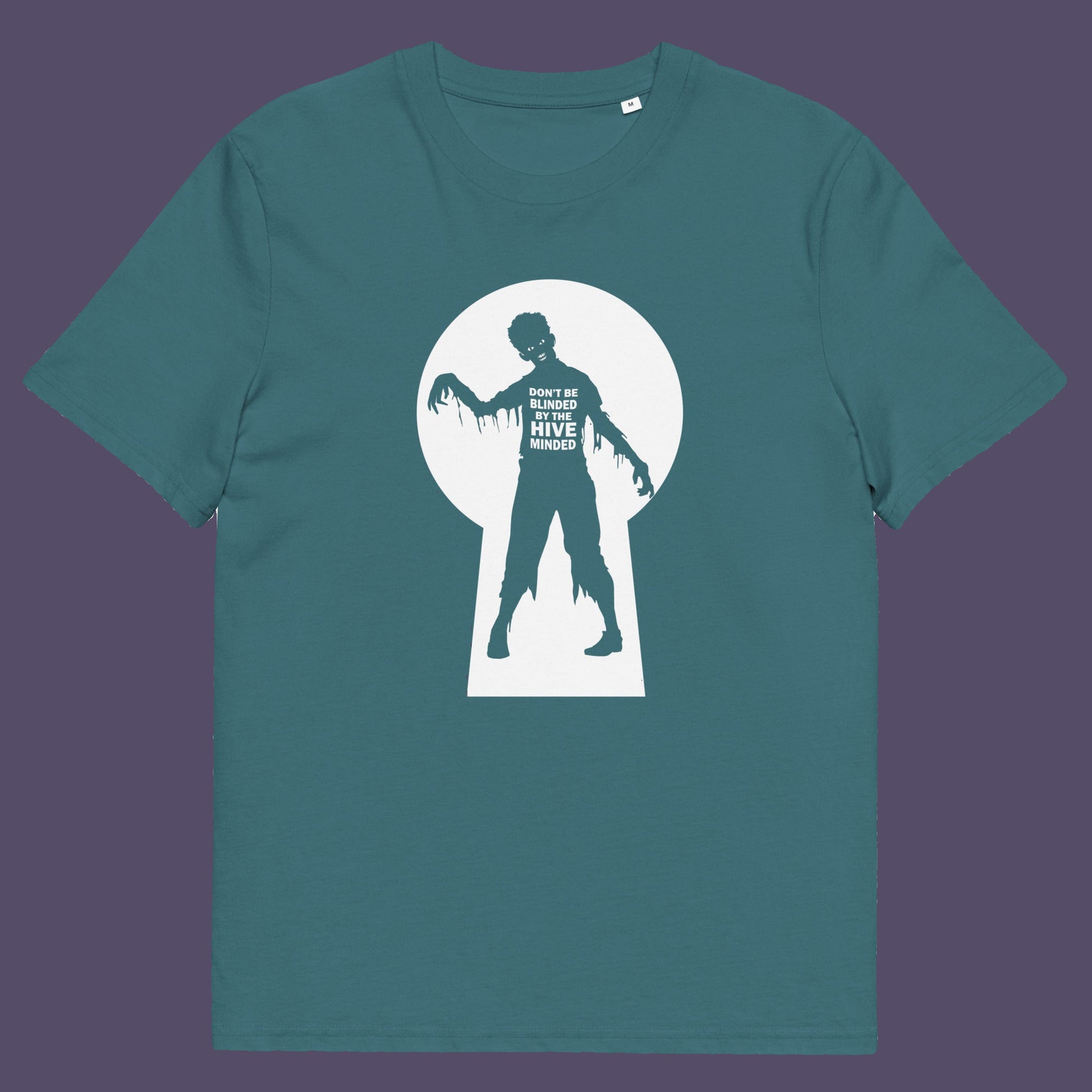 Stargazer t shirt. This funny non conformist t shirt warns against the effects of the hive mind. How do you ever know if you are wrong if everyone believes the same rhetoric ? Watch out for being infected by the hive mind of social apathy, ignorance and misinformation. Made from 100% organic ring-spun cotton, this counter culture t shirt is unisex, high quality, super comfy, and best of all, eco-friendly.