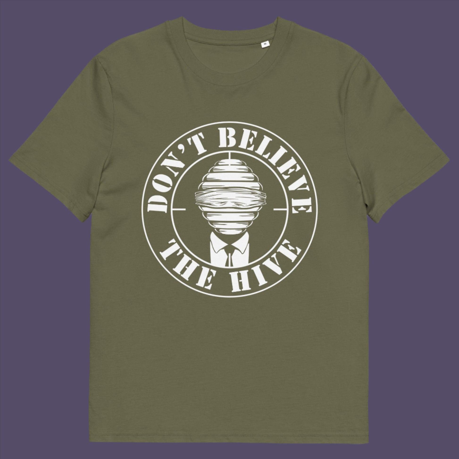 Khaki t-shirt.  In an ever increasing world of media influence and misinformation, can 'The Majority' no longer be trusted ? Don't get blinded by the hive minded. Support independent thought with this unique alternative t-shirt. Made from 100% organic ring-spun cotton, this social awareness t-shirt is unisex, high-quality, super comfy, and best of all, eco-friendly.