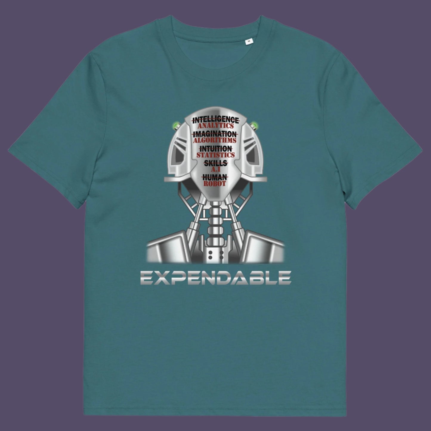 Stargazer t-shirt. An anti-technology t-shirt suggesting that too many attributes of human development are being replaced by a computer program, is it time to worry about our role as humans ? Counterculture and alternative view of technology. Made from 100% organic ring-spun cotton, this social awareness, anti technology t-shirt is unisex, high-quality, super comfy, and best of all, eco-friendly.
