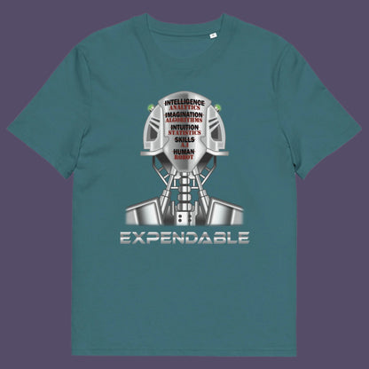 Stargazer t-shirt. An anti-technology t-shirt suggesting that too many attributes of human development are being replaced by a computer program, is it time to worry about our role as humans ? Counterculture and alternative view of technology. Made from 100% organic ring-spun cotton, this social awareness, anti technology t-shirt is unisex, high-quality, super comfy, and best of all, eco-friendly.
