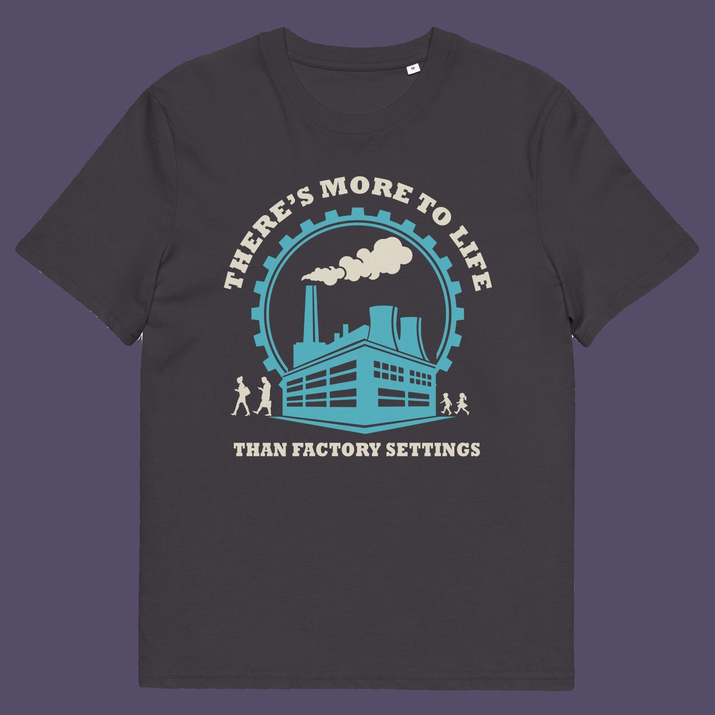 Anthracite t shirt. This self confidence t shirt promotes thinking outside the box. When schooling ends, education truly begins. Don't settle for state approved enlightenment, there's a whole world out there !! This design carries a message of personal growth and independent thinking. Only the dead stop learning. Made from 100% organic ring-spun cotton, this self worth t shirt is unisex, high quality, super comfy, and best of all, eco-friendly.