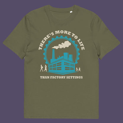 Khaki t-shirt. This self confidence t shirt promotes thinking outside the box. When schooling ends, education truly begins. Don't settle for state approved enlightenment, there's a whole world out there !! This design carries a message of personal growth and independent thinking. Only the dead stop learning. Made from 100% organic ring-spun cotton, this self worth t shirt is unisex, high quality, super comfy, and best of all, eco-friendly.